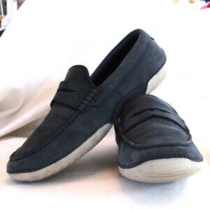 Cole Haan Blue Suede Men's Penny Loafers Size 8.5 Grand.OS Very Good Condition